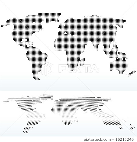 map of world with with Dot Pattern 16215246