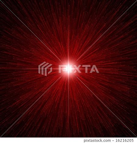 Released particles with light beam. 16216205