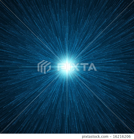 Released particles with light beam. 16216206