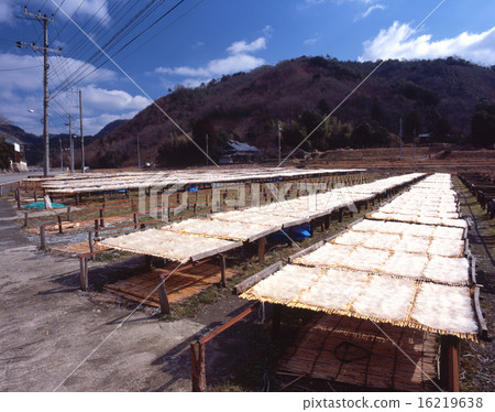 Kansai的冬天天氣,Shimokuniya的瓊脂和Inagawa鎮的Akoya冷曬太陽 Kansai的冬天天氣,Shimokuniya的瓊脂和Inagawa鎮的Akoya冷曬太陽 16219638