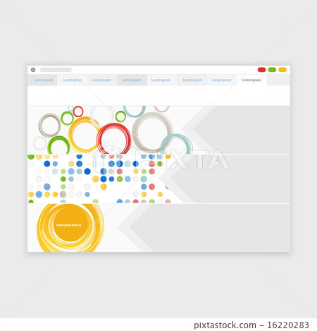 Vector browser design with responsive website Vector browser design with responsive website 16220283