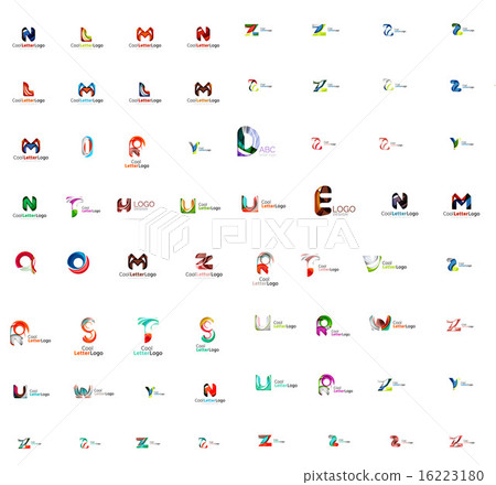Vector abstract company logo mega collection, type letters and other elements 16223180