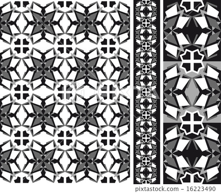 geometrical abstract patten black and white 16223490
