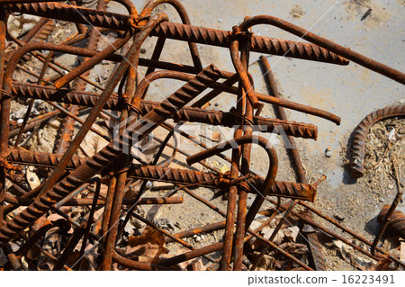 Rusty corroded stained metal wire armature pieces Rusty corroded stained metal wire armature pieces 16223491