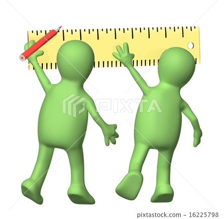 Two puppets with ruler Two puppets with ruler 16225798