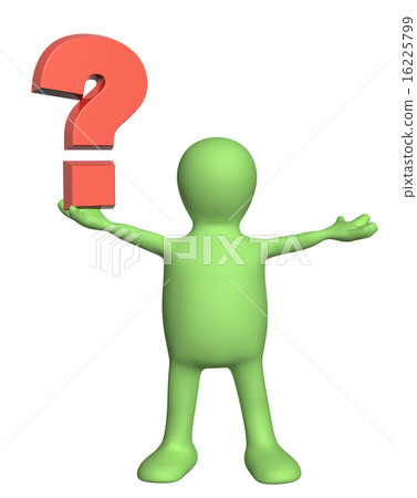 3d puppet with question mark 3d puppet with question mark 16225799