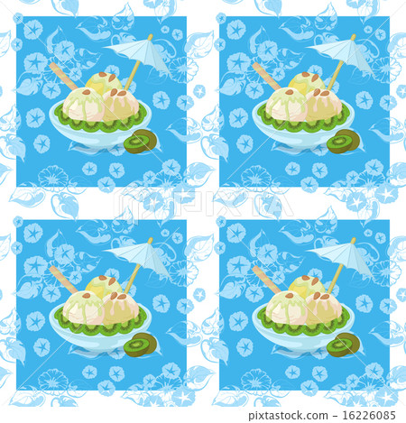 Seamless, Ice Cream and Floral Pattern Seamless, Ice Cream and Floral Pattern 16226085