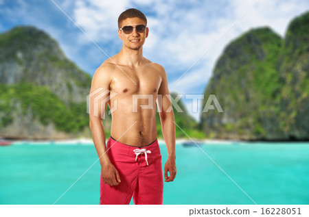 Man on beach Man on beach 16228051