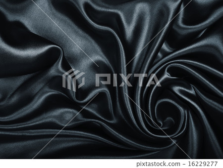Smooth elegant black silk or satin texture  16229277