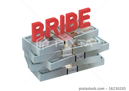 bribe concept with dollars bribe concept with dollars 16230285