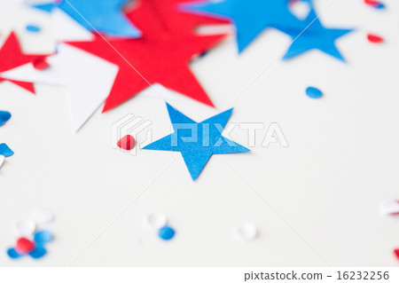 stars confetti on american independence day party 16232256