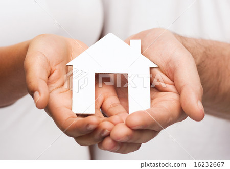 couple hands with paper house couple hands with paper house 16232667