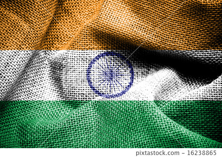 India flag Texture of sackcloth India flag Texture of sackcloth 16238865