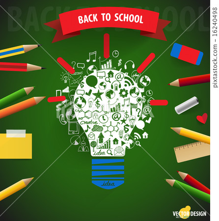 Welcome back to school, vector illustration. Welcome back to school, vector illustration. 16240498