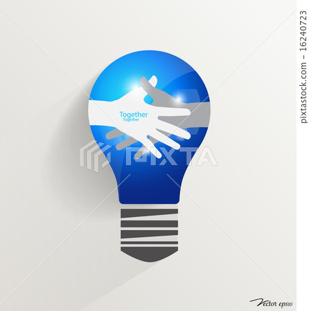 Light bulb with Handshake Logo template, vector illustration Light bulb with Handshake Logo template, vector illustration 16240723