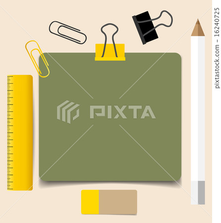 Cute note papers, ready for your message. Vector illustration. Cute note papers, ready for your message. Vector illustration. 16240725