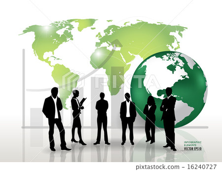 Business people silhouettes. Vector illustration. Business people silhouettes. Vector illustration. 16240727
