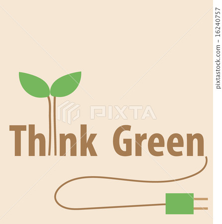 Think green, Eco concept. Vector illustration 16240757