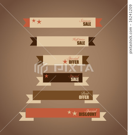 Price tag, ribbon, sale coupon, voucher. Vintage Style template Price tag, ribbon, sale coupon, voucher. Vintage Style template 16241209