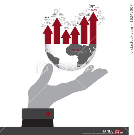 Modern design graph with drawing business strategy plan concept 16242007