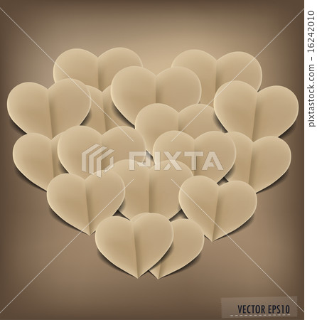 Paper heart shape symbol for Valentines day with copy space for Paper heart shape symbol for Valentines day with copy space for 16242010