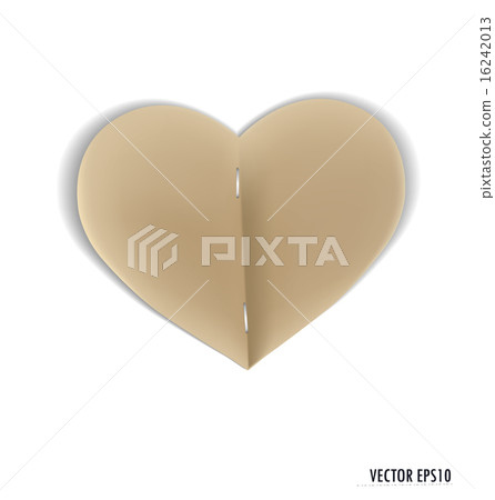 Paper heart shape symbol for Valentines day with copy space for 16242013