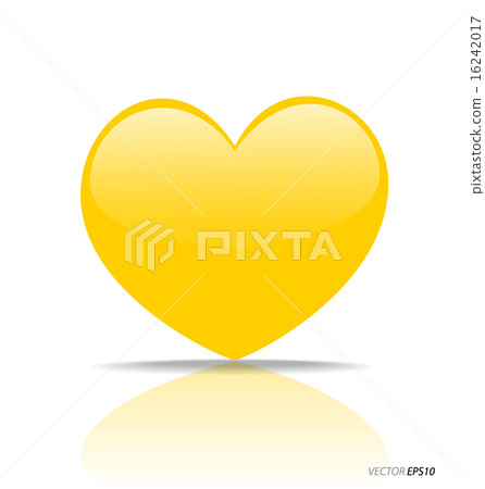 Yellow Heart, vector Illustration. Yellow Heart, vector Illustration. 16242017