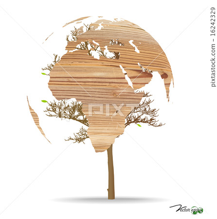 Tree shaped world map. Vector illustration. 16242329