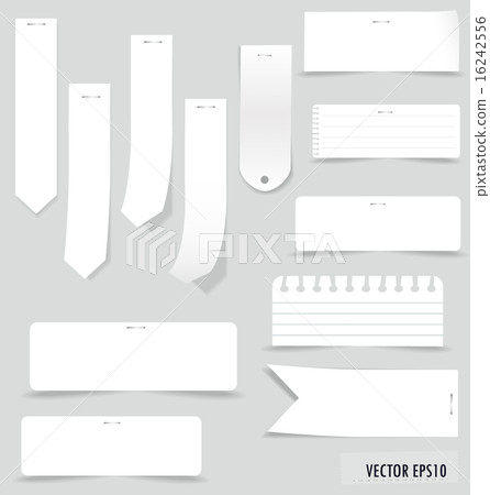 Collection of various white note papers, ready for your message. Collection of various white note papers, ready for your message. 16242556