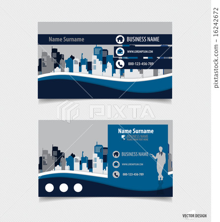 Abstract creative business card template, vector illustration. 16242672