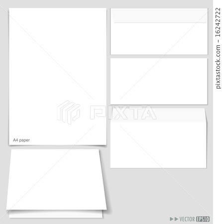 White paper and envelopes. Vector illustration. White paper and envelopes. Vector illustration. 16242722