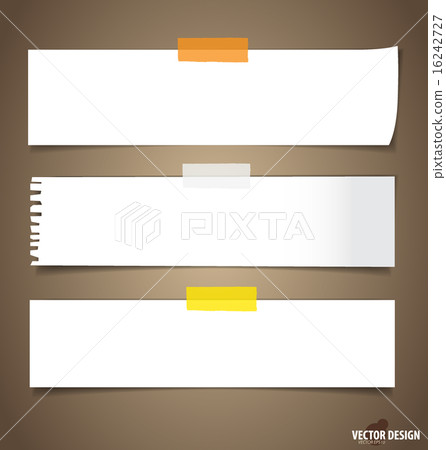 Collection of various note papers, ready for your message. Vecto Collection of various note papers, ready for your message. Vecto 16242727