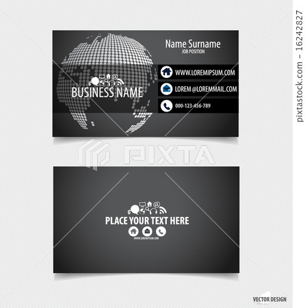Abstract creative business card template, vector illustration. 16242827