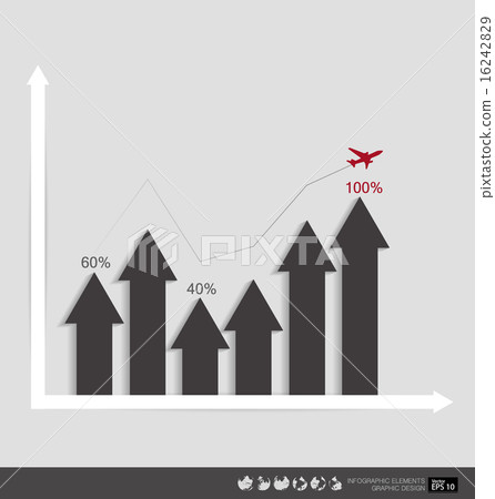 Modern design graph. Business graph to success, can use for busi Modern design graph. Business graph to success, can use for busi 16242829