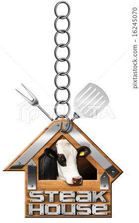 Steak House - Sign with Chain 16245070