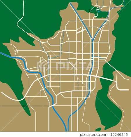 Kyoto's abbreviated map wide area ver 16246245