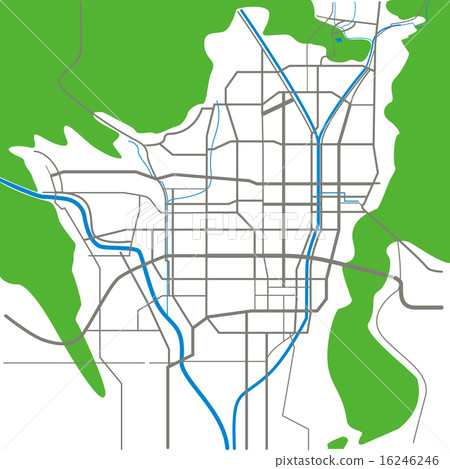 Kyoto's abbreviated map wide area ver Kyoto's abbreviated map wide area ver 16246246
