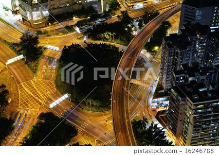 Intersection viewed from Hong Kong high-rise apartment Intersection viewed from Hong Kong high-rise apartment 16246788