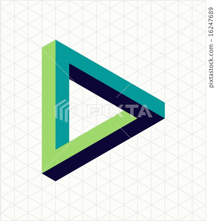 Abstract impossible triangle sign shape Abstract impossible triangle sign shape 16247689