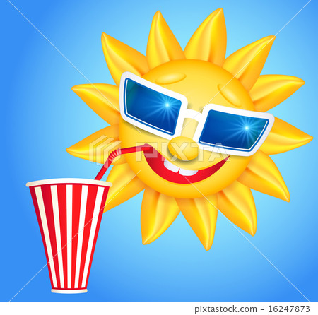 Fun sun drinking cool drink Fun sun drinking cool drink 16247873