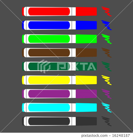 Set of colored felt-tip pens 16248187