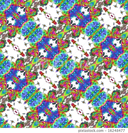 Kaleidoscopic seamless generated texture Kaleidoscopic seamless generated texture 16248477