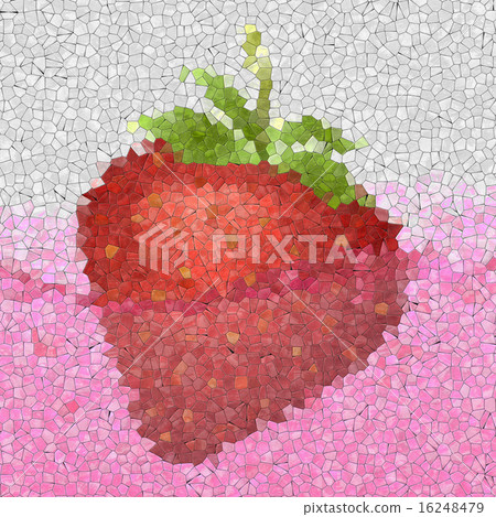 Strawberry in juice glass mosaic generated texture Strawberry in juice glass mosaic generated texture 16248479