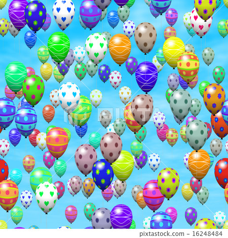 Easter eggs balloons generated hires texture 16248484