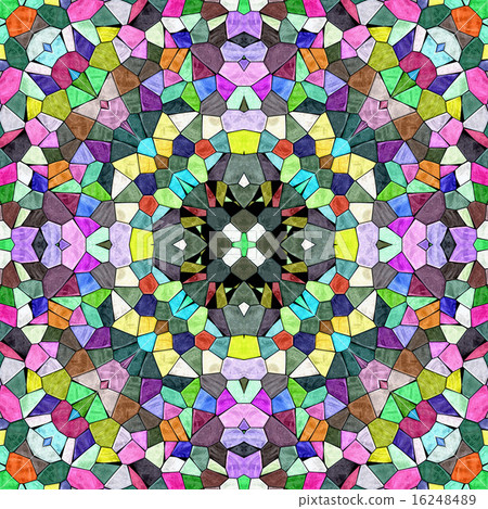 Glass mosaic kaleidoscopic seamless texture Glass mosaic kaleidoscopic seamless texture 16248489