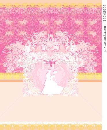 Wedding invitation with bride and groom Wedding invitation with bride and groom 16248905