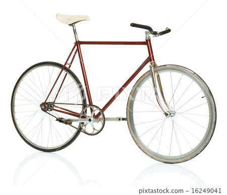 Stylish hipster bicycle isolated on white Stylish hipster bicycle isolated on white 16249041
