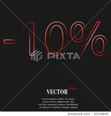 10 percent discount icon symbol Flat modern web de 10 percent discount icon symbol Flat modern web de 16249646