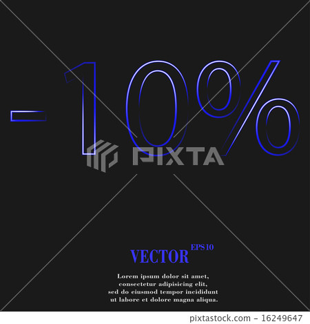 10 percent discount icon symbol Flat modern web de 16249647