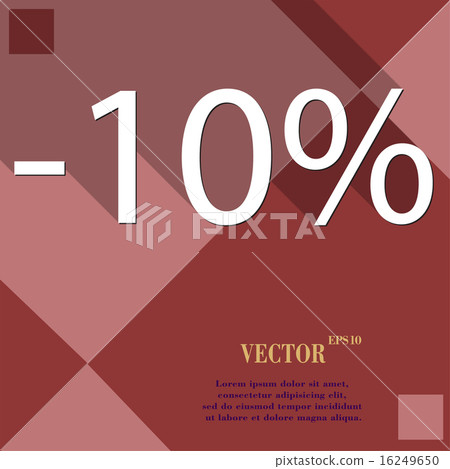 10 percent discount icon symbol Flat modern web de 10 percent discount icon symbol Flat modern web de 16249650